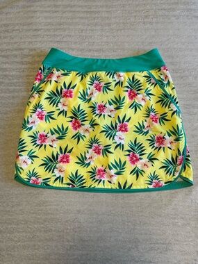 Women's Lands' End Quick Dry Board Skort Swim Skirt tropical 8